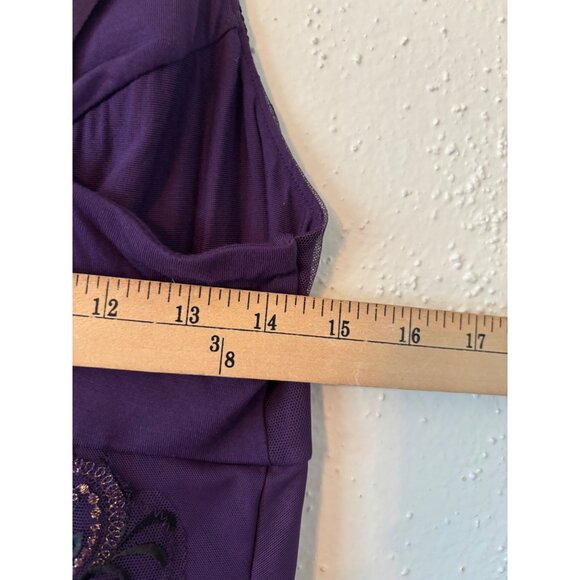 Soma Purple Blackberry Chemise Lingerie With Lace Detail Size L - Picture 10 of 10